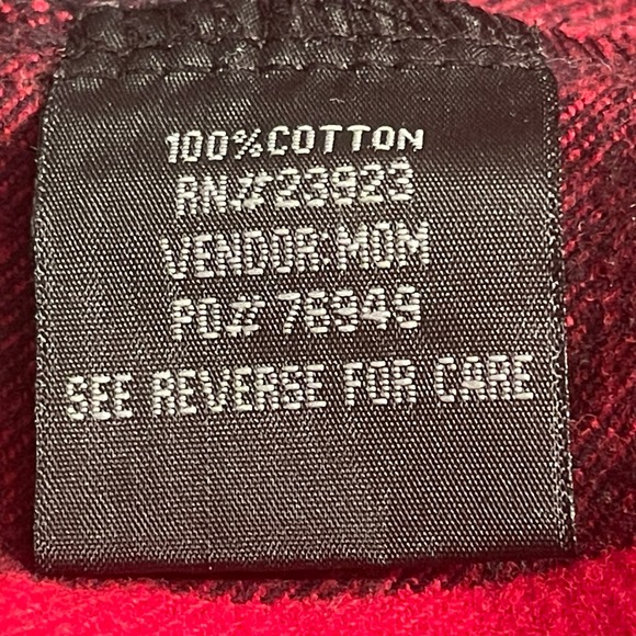 Work n Sport Heavy Flannel Shirt Button Up Men's XL Red Black 8.7.2:A-0003 - Picture 7 of 7